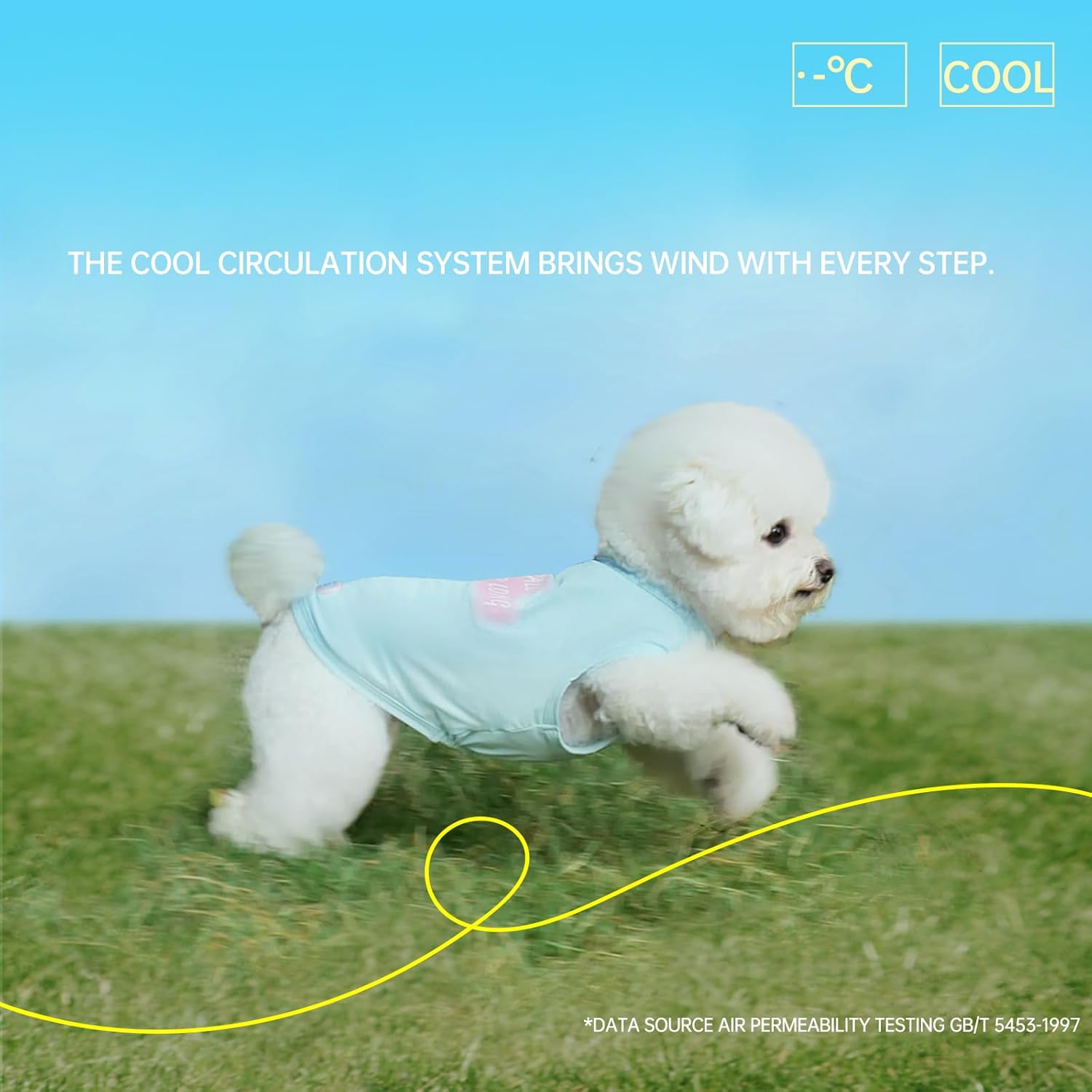 Soft Cotton Dog Shirt for Small Medium Large Dogs, Breathable Comfort Fit Tee with Cute Animal Prints for Everyday Wear (Light Yellow, Medium)