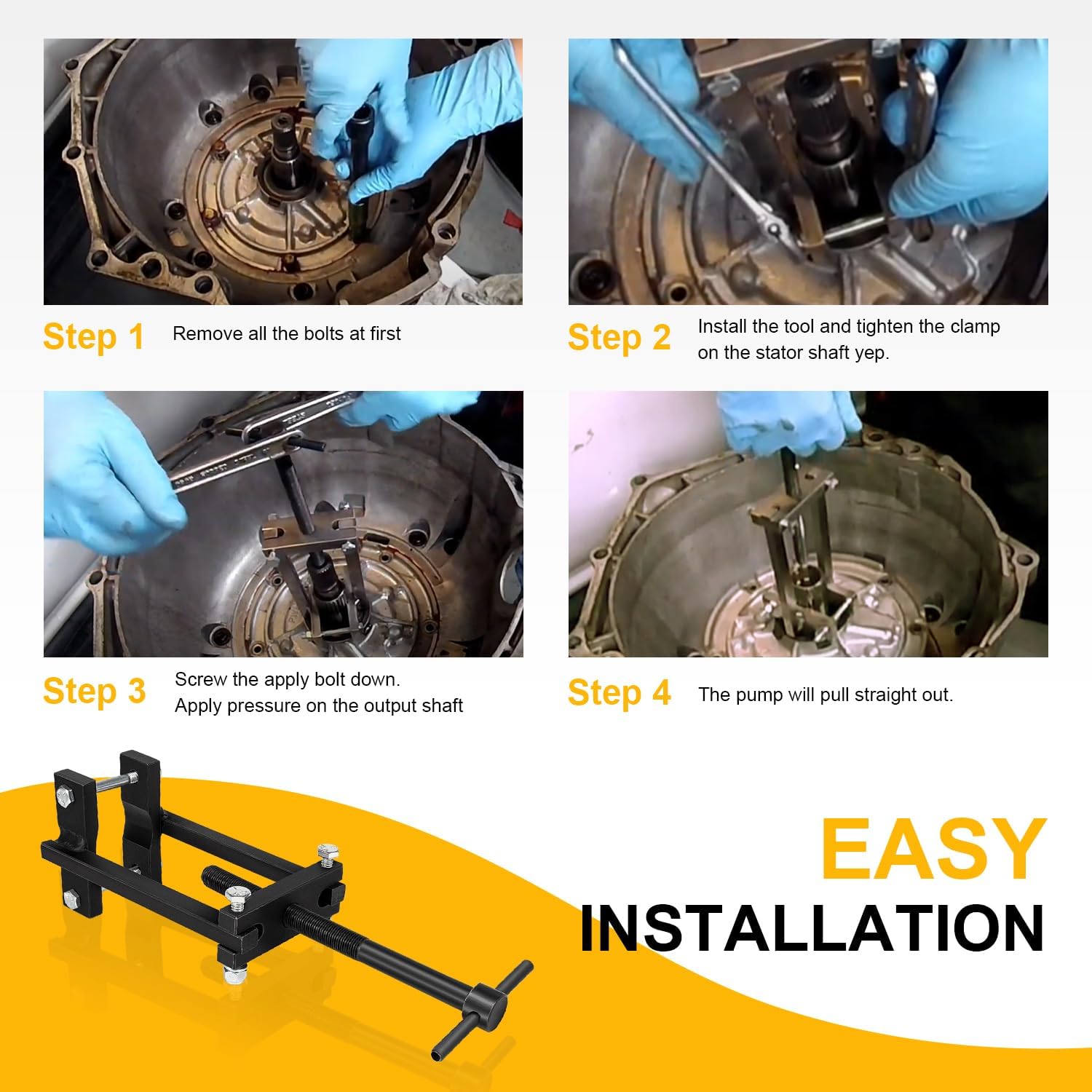 Automatic Transmission Pump Puller Remover with Adjustable Jaws Pump Extractor Fit for Ford C6, E4OD 4R100 & 200, THM200-4R, 350, 400,4l60e, 4l65e, 4l75e