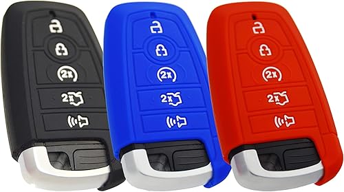 Funda protectora de silicona para llavero Ford Mustang Fusion Raptor F150 F250 Explorer Expedition Bronco Lincoln Aviator Corsair