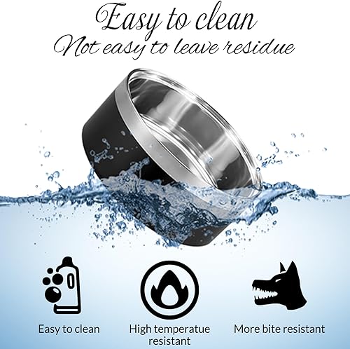 Miniatura 5 de Tazón personalizado para perro, cuencos personalizados para perros con nombre, platos de acero inoxidable grabados con láser, para perros grandes y