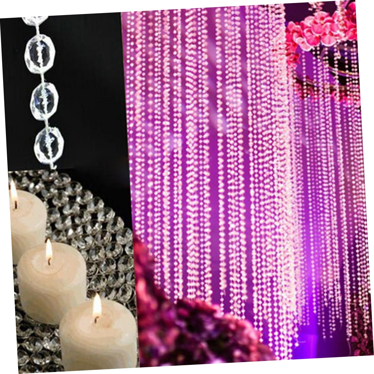 Abaodam 3 Stücke Acryl Perlen Stränge Für Hochzeit Braut Dusche Dekorationen Perle Strings Ketten Hochzeit Brautjungfer
