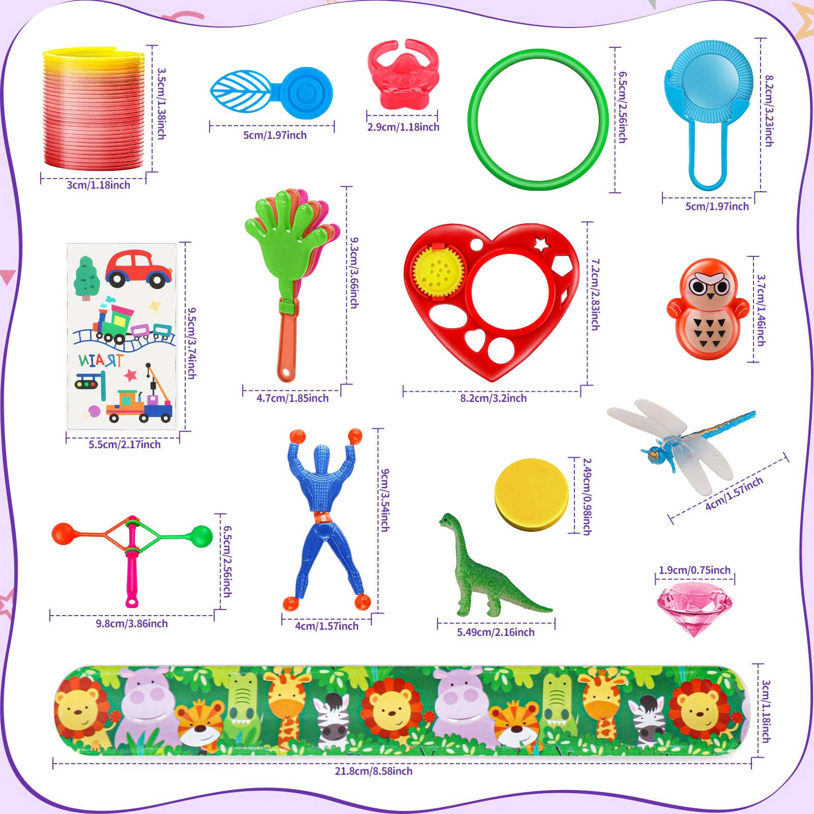nicknack Gadget Compleanno Bambini, Regalini Premi Carnevale Fine Festa Compleanno bambini invitati 300 Pezzi