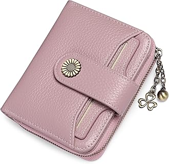 SENDEFN Purses for Women Genuine Leather Small Bifold Compact Womens Wallet with RFID Protection
