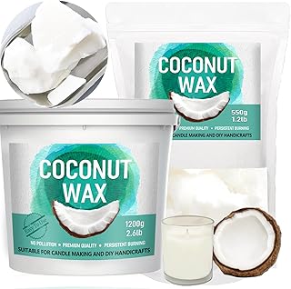 550G Coconut Candle Wax by Fleur DE SPA – Premium All-Natural Coconut Wax Blend – Clean Burn, Great Scent Throw – for DIY Candle Making