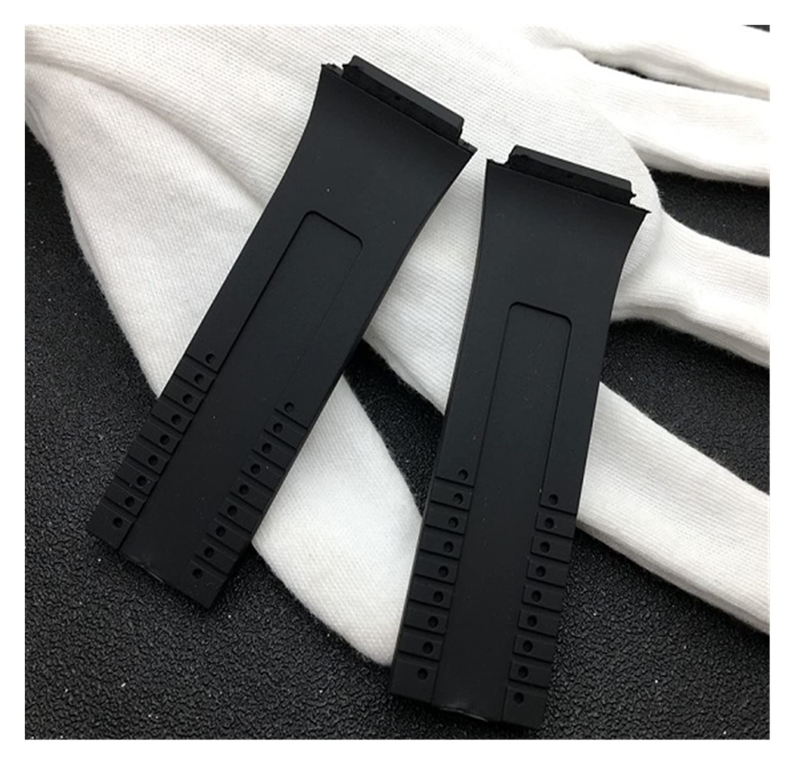 Schwarzblau Brown Natur Gummi -Uhrband -Outdoor -Sport -wasserdichte kompatibel mit Porsche Gurt Design P6780 Männer Watch Band kostenlose Werkzeuge