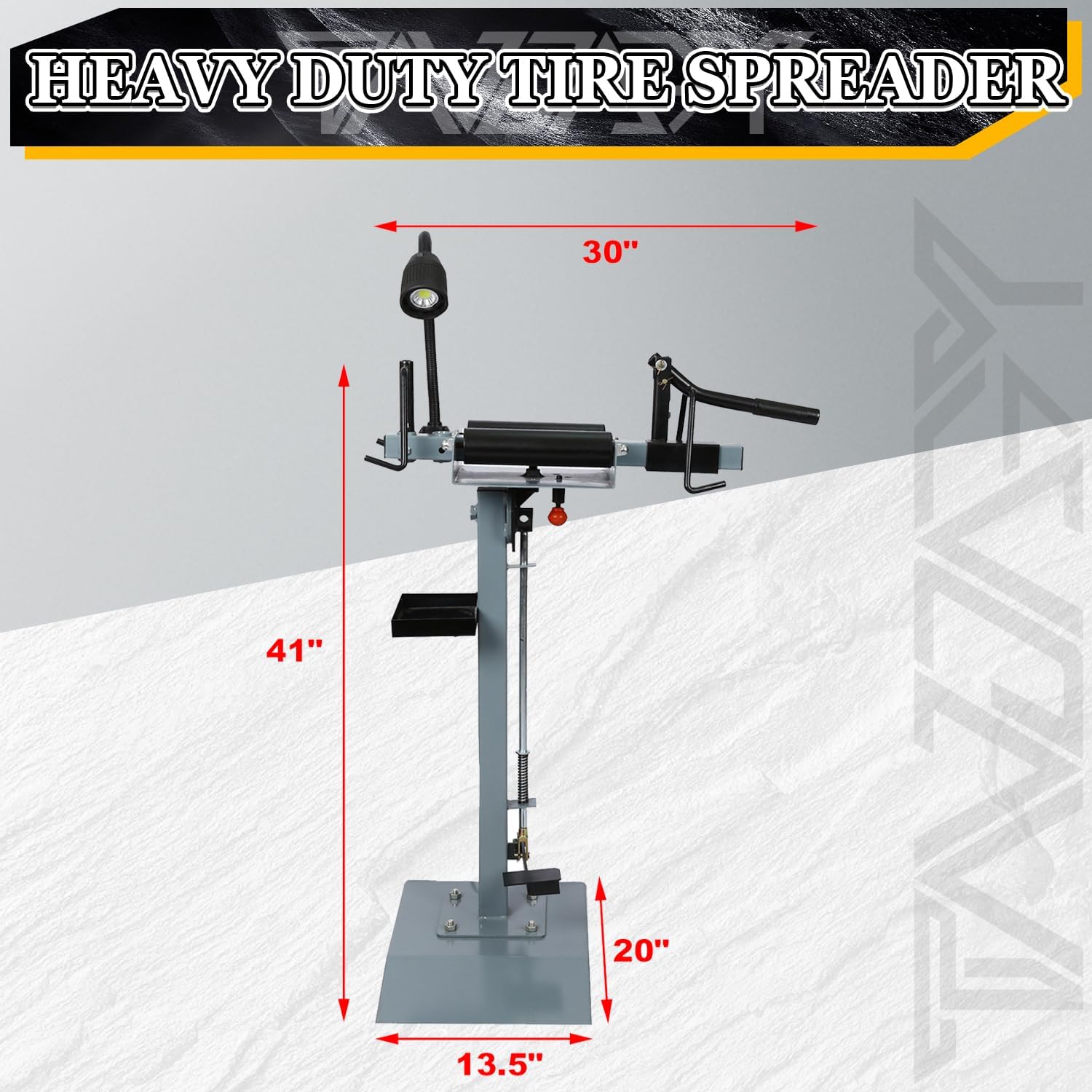 Car Truck Tire Spreader with Tilting Table Portable Tire Changer with LED Light Manual Tire Spreader Portable Tire Changer Stand Tire Spreader Tool for Light Truck and Car