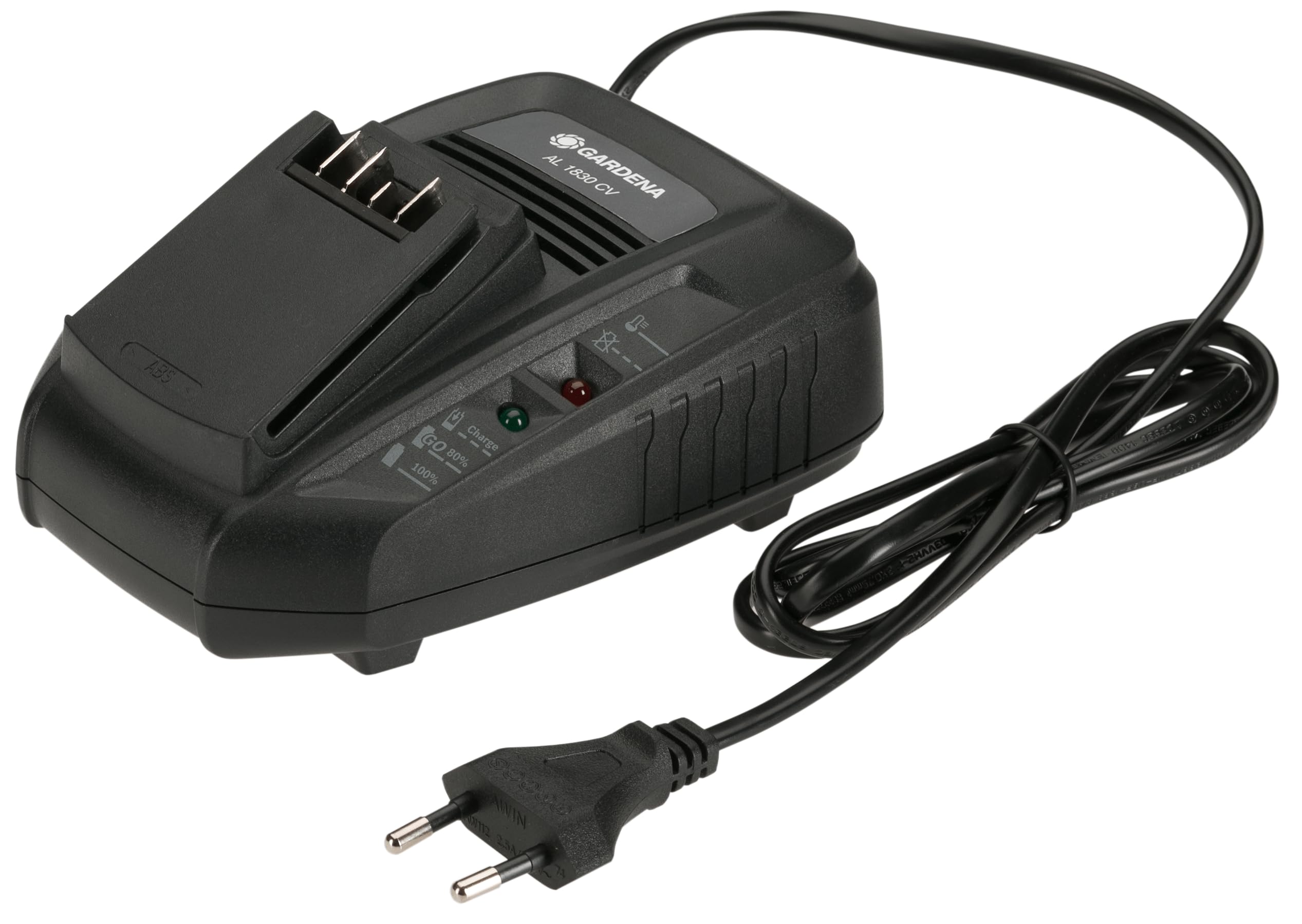 Gardena Darkgray Fast Charger Al 1830 Cv: Suitable For All 18 V Power For All System Batteries, The Charging Time For The 2.5 Ah Battery Is 60 Minutes, With Led Status Indicator For Battery Level (14901-20)