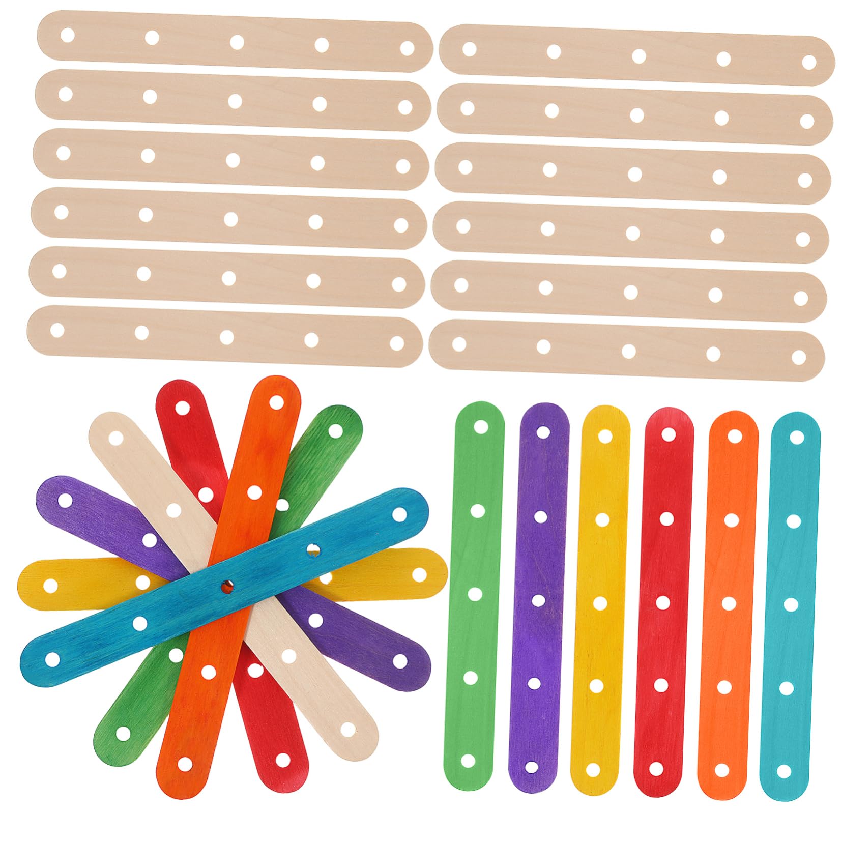 DOITOOL 200piezas Palitos De Helado De Colores Para Manualidades Madera Sin Terminar Para Helado Lengua De Cera y Piruletas