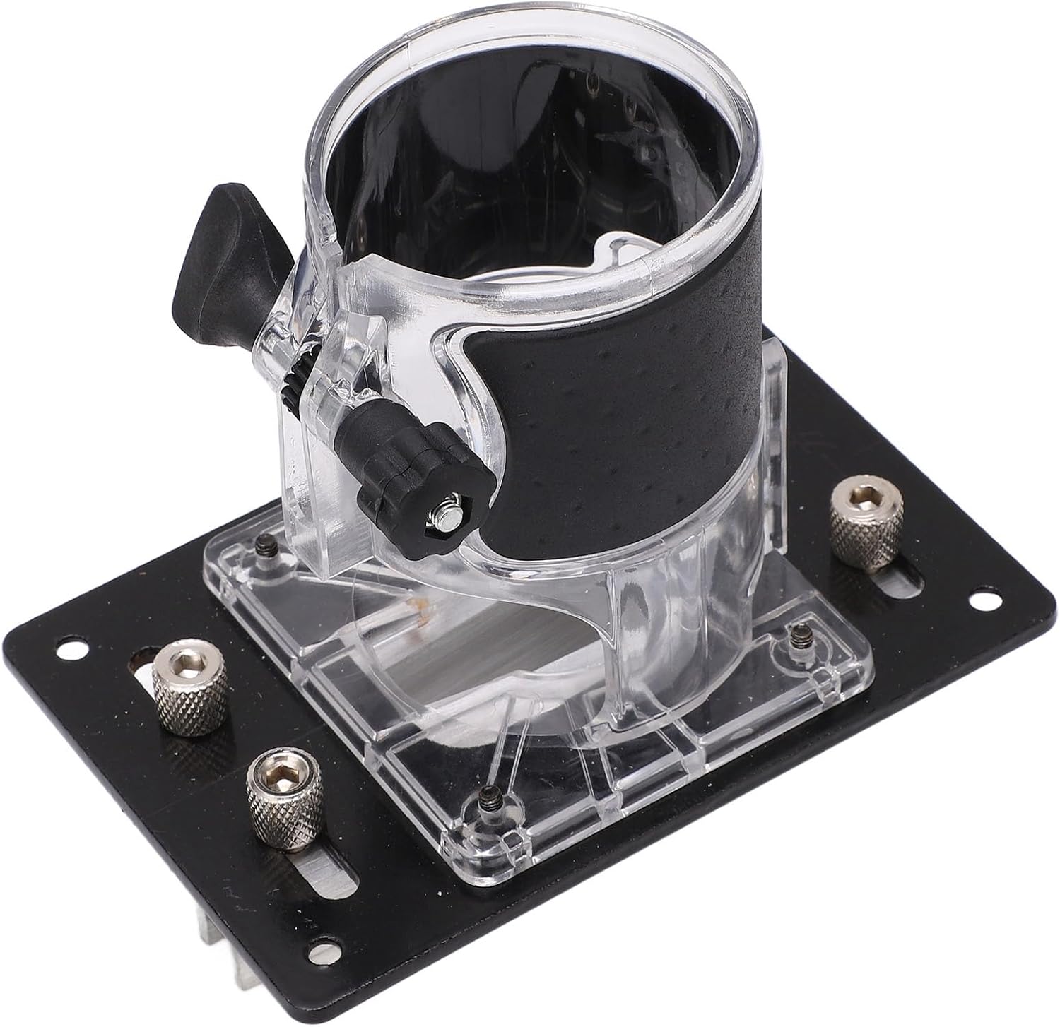 2 in 1 Wood Trimmer Slotting Machine Bracket with Straight and Half Through Buckle Set, Adjustable Router Slotting Locator for Woodworking, Plastic and Stainless Steel