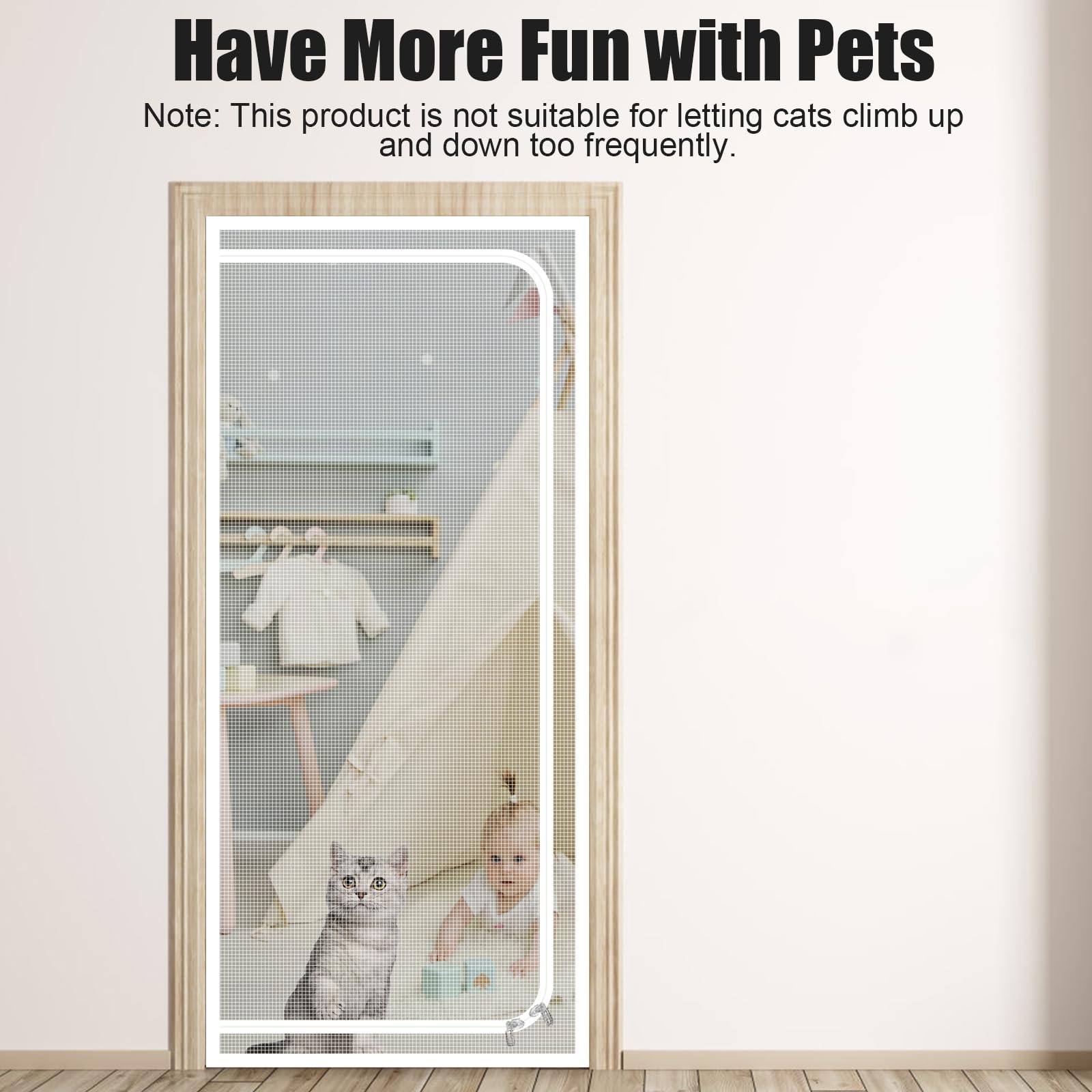 MYPIN Reinforced Cat Screen Door - Heavy Duty Pet Proof - View #6