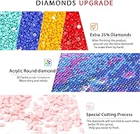 Vista 5 de Sonsage Kits de pintura de diamantes de Navidad para adultos, 5D lindo muñeco de nieve de diamante, arte de gemas de árbol de Navidad, arte de gemas