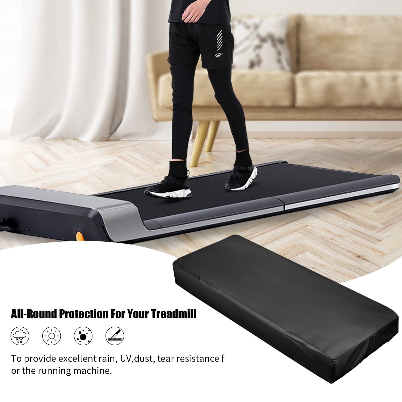 Housse De Protection Pour Tapis De Course Pliable Et Impermeable En Tissu Oxford 210d Resistante A Poussiere Et Au Soleil 96050193