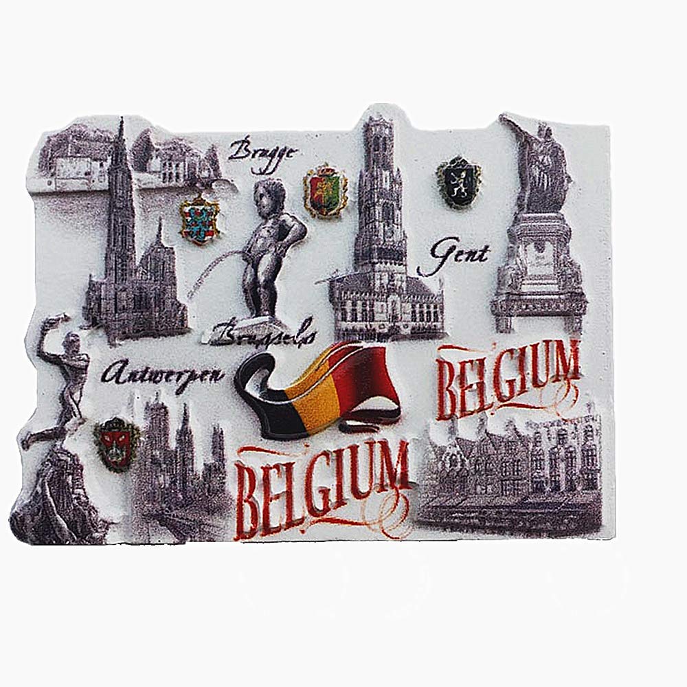 Muyu Magnet Belgium 3D Fridge Refrigerator Magnet Travel Souvenir Gift Collection Home & Kitchen Decoration Whiteboard Magnetic Sticker