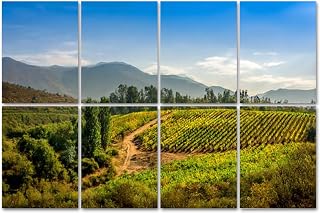 8 Panels Art Acoustic Panels Vinyard Valparaiso Chile Soundproof Wall Panels Padding Decorative Sound Absorbing Panels 48"x32" for Recording Studios Home