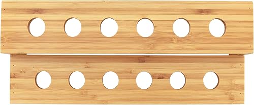 Miniatura 7 de BambooMN Soporte de bambú natural de 16.3 pulgadas, ancho y oblongo, para restaurantes, eventos de catering, fiestas o bufés, con capacidad para