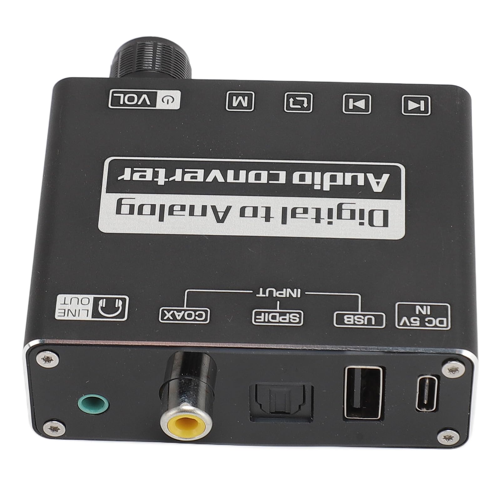 Convertisseur sonore numérique à analogique avec 5.1, adaptateur optique à analogique pour les smartphones, tablettes, ordinateurs et téléviseurs, construction en alliage en