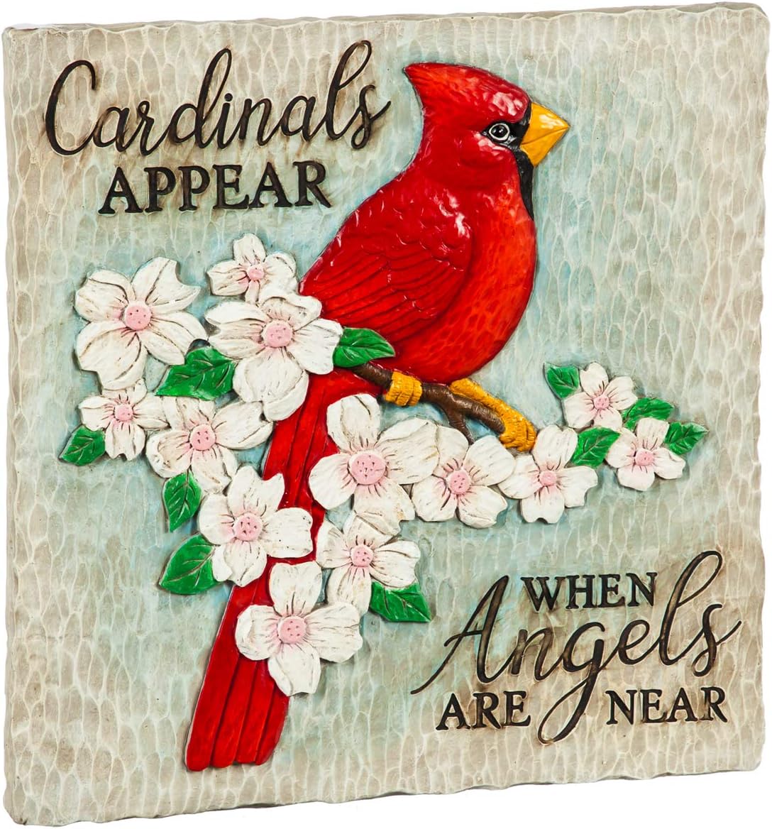 Evergreen Garden Cardinals Appear When Angels are Near Stepping Stone - Memorial Gifts Garden Decor