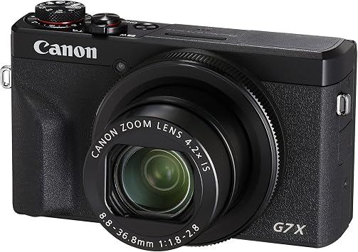 Canon PowerShot G7 X Mark III Digital Camera (Black) Bundle with 64GB Memory, Spider Flex Tripod, USB High Speed Card Reader + Complete Photo Kit (20 Items)