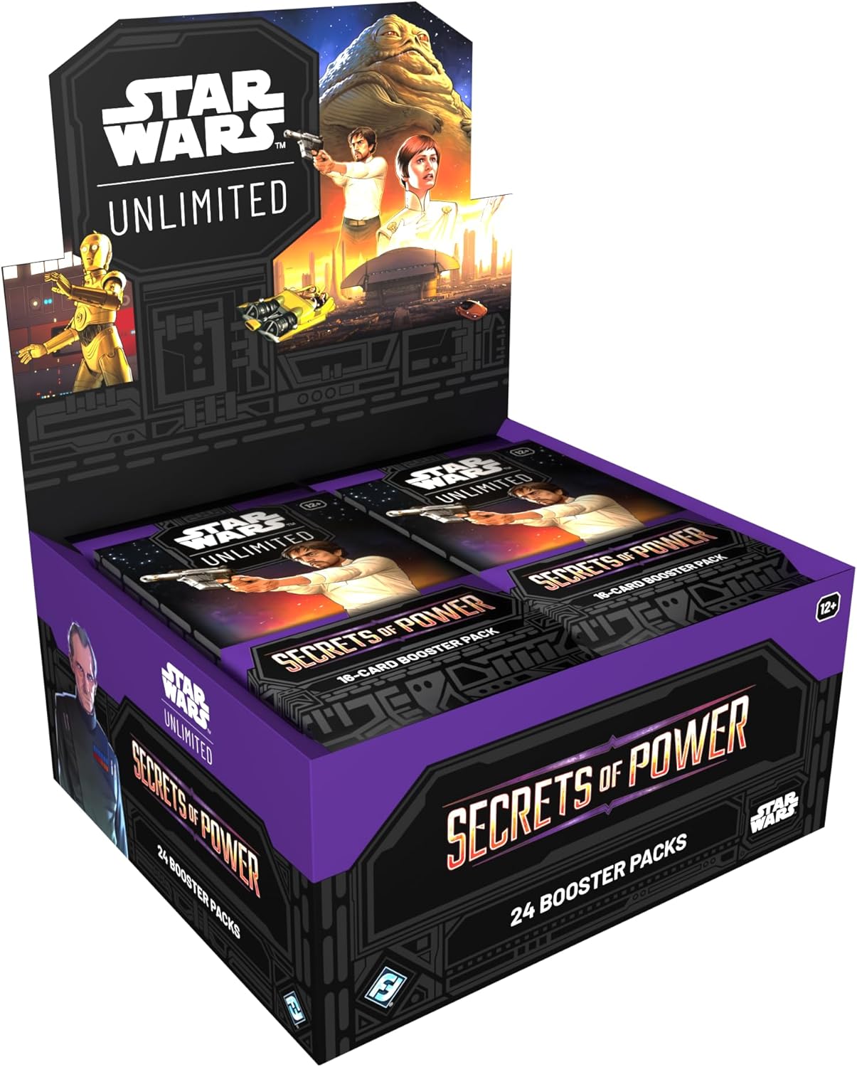 Asmodee Star Wars: Unlimited TCG Secrets of Power Booster Display - 24 Booster Packs with Rare, Foil, Leader & Token Cards, Ages 12+, 2+ Players, 20 Minute Playtime