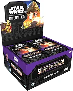 Asmodee Star Wars: Unlimited TCG Secrets of Power Booster Display - 24 Booster Packs with Rare, Foil, Leader & Token Cards, Ages 12+, 2+ Players, 20 Minute Playtime