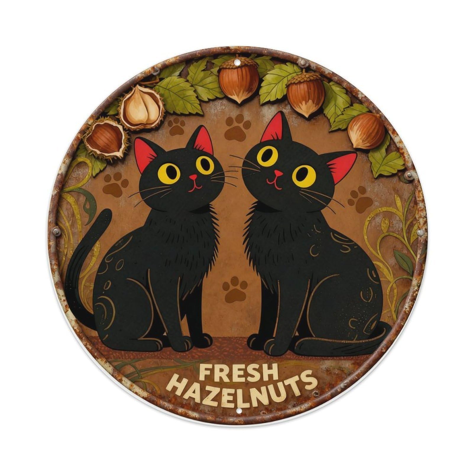 Fresh Hazelnuts Metal Tin Sign Plaque