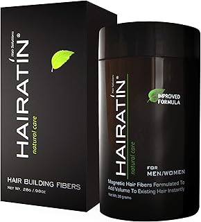 Building Fibers-Most Effective Fibers for Thinning or Balding Hair_ Men and Women_ Great for Hair Loss- 28grams (Dark Brown)