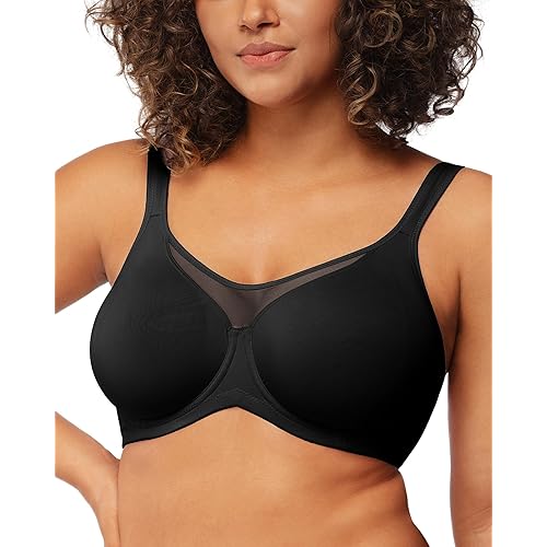 HSIA Minimizer Bras for Women Plus Size, Full Coverage Coolcomfort T Shirt Unlined Bra with Underwire for Heavy Breast