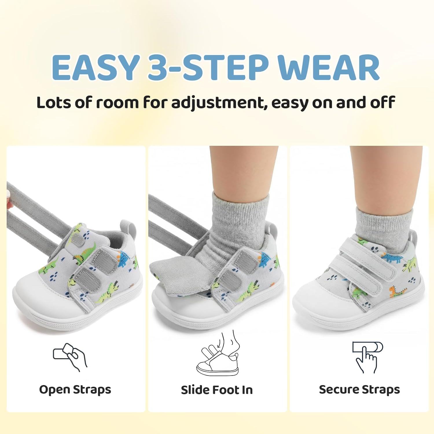 Baby First Walking Shoes Baby Girls Wide Barefoot Sneakers Lightweight Soft Toddler Shoe Non-Slip Ankle Support - Image 6