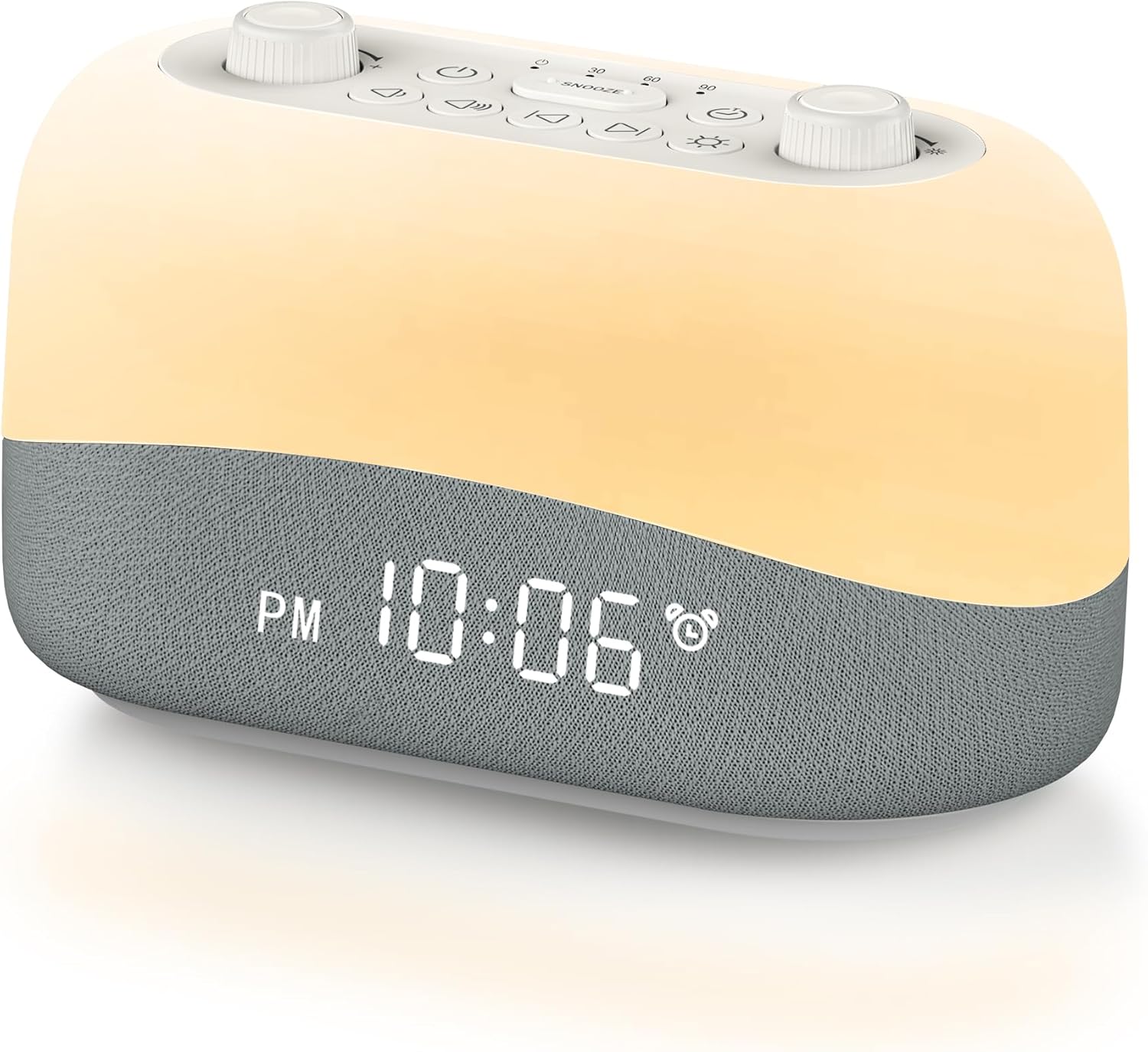Dreamegg White Noise Machine Sound Machine Alarm Clock 4in1 with 29 Soothing Sounds, 0100