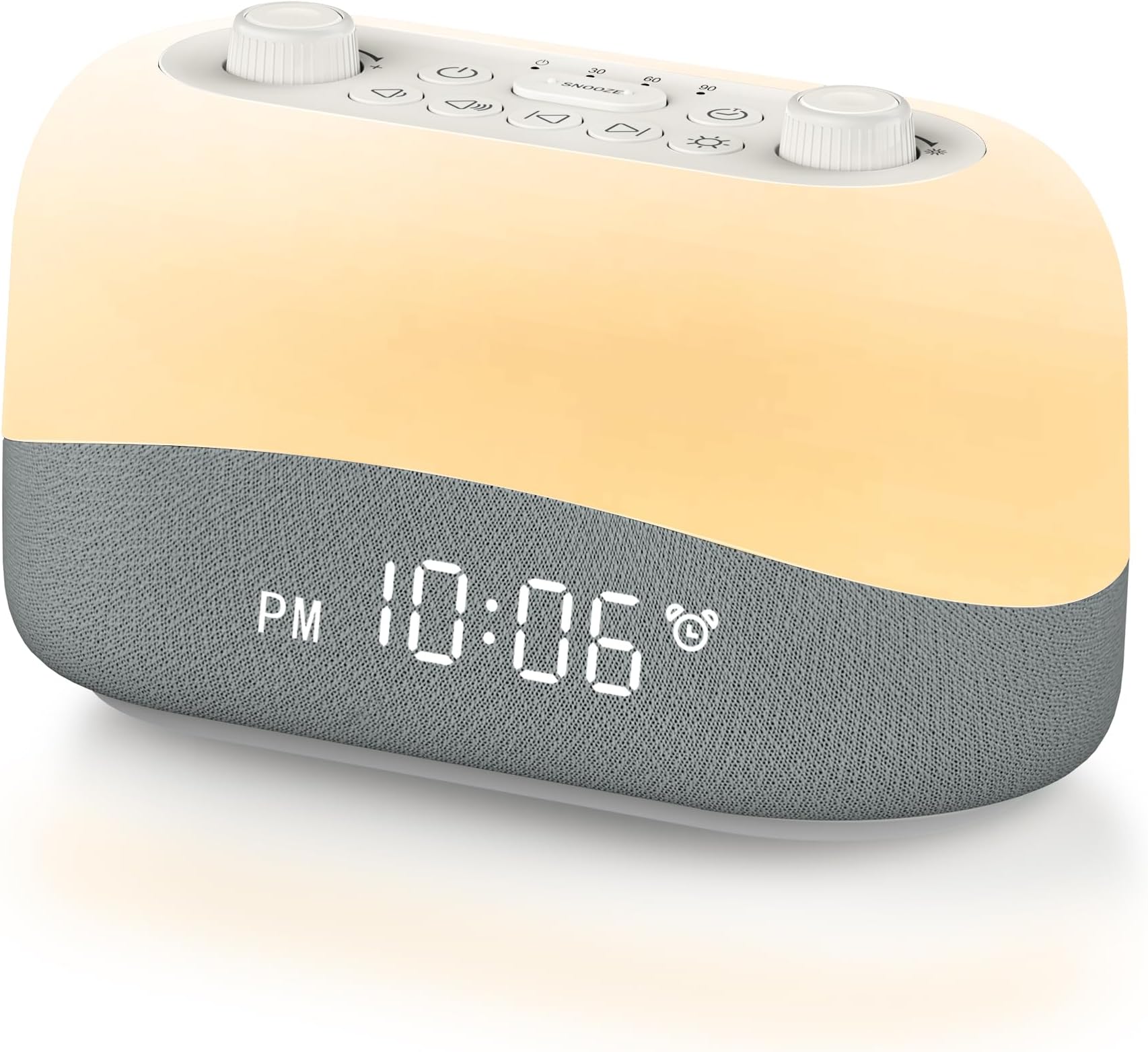 DreameggSound Machine Alarm Clock - White Noise Sound Machine with 29 Soothing Sounds, Night Light, 0-100% Dimmable, 3 Alarm Sounds, Snooze, Digital Alarm Clock for Sleep Adults Bedrooms