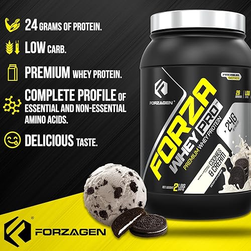 Miniatura 6 de Forzagen Proteína de suero en polvo  Batidos de proteína con 0.88oz de proteína en polvo bajo en carbohidratos, sin azúcar añadido, mejor sabor de