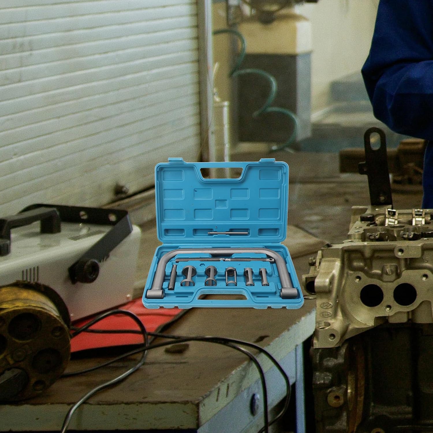 Automotive and Compressor Spring Tool Engine Set Valve 10 Pieces Brake Caliper Adjustment Kit Metal Plastic for Repair Maintenance