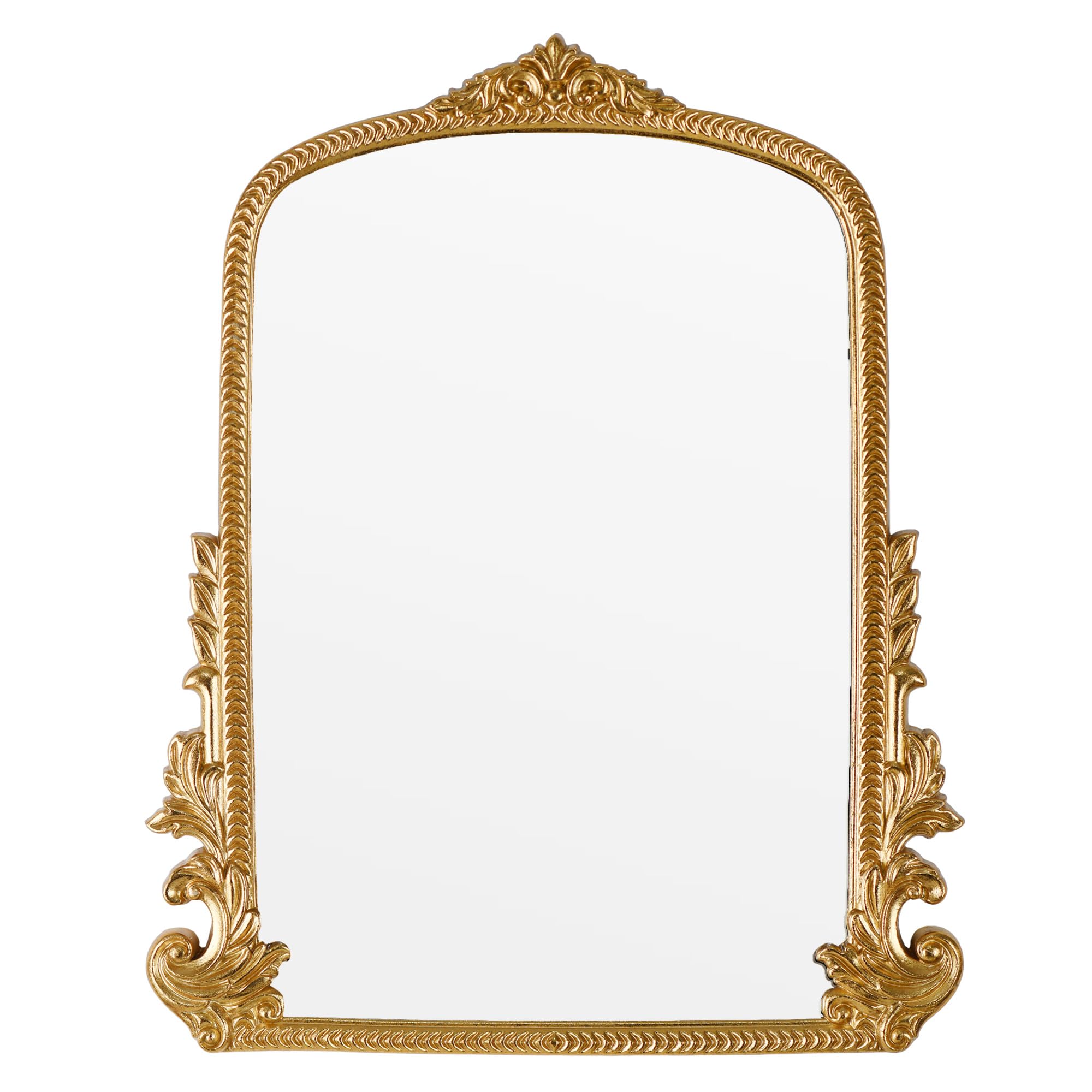 Specchio ad arco dorato (40,4 x 50,3 cm) Arco barocco ornato Specchio da parete per soggiorno, corridoio, camino, bagno, ingresso