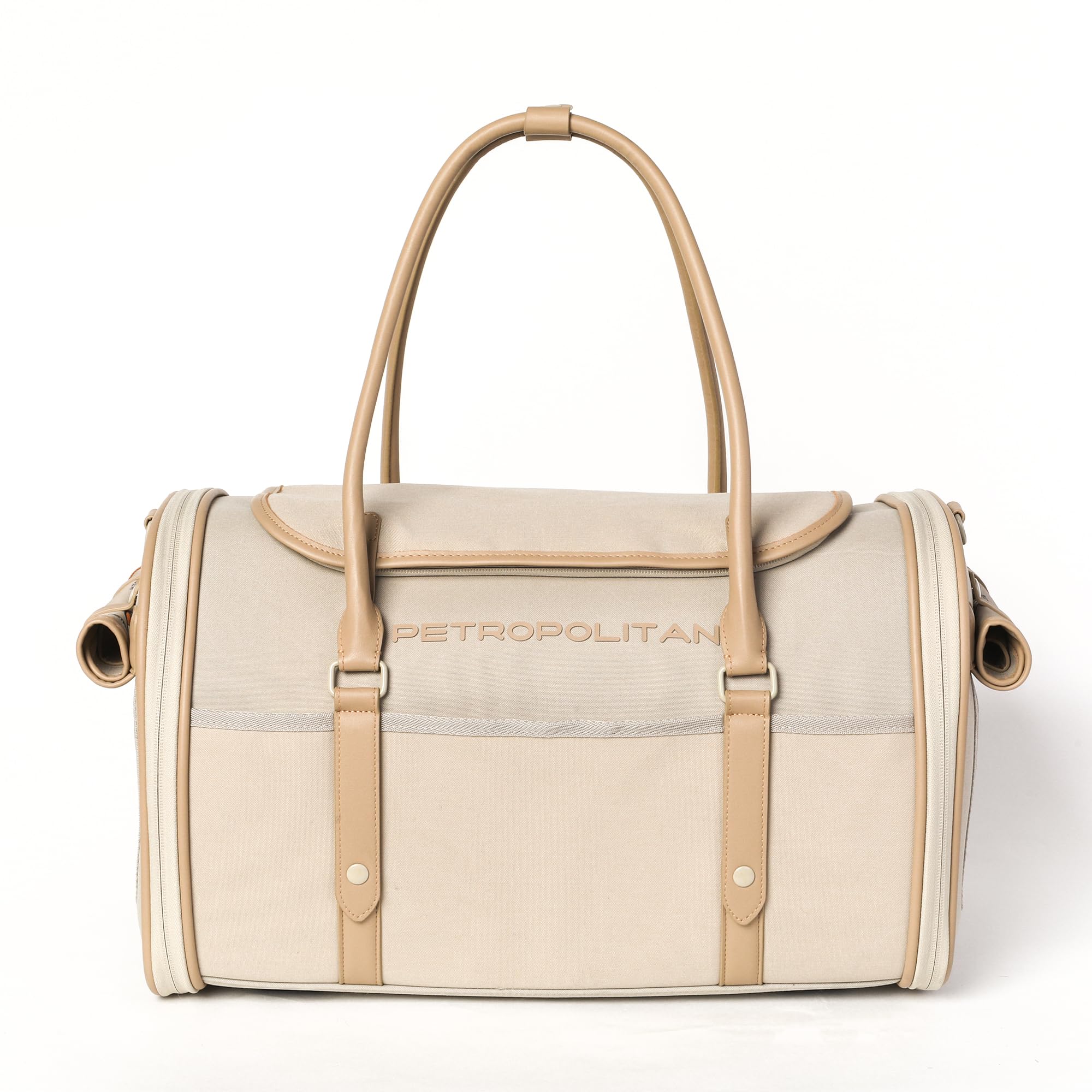 Soft-Sided Pet Carrier for Cats and Small Dogs – Stylish, Airline-Approved Travel Bag with Mesh Ventilation, Collapsible, Removable Pad and Safety Leash, Fits up to 16 lb