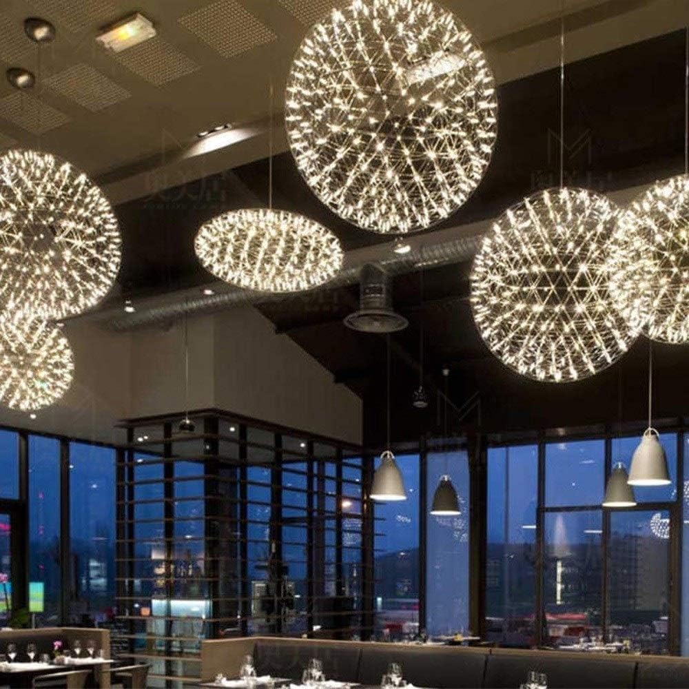 Żyrandol sufitowy, europejska pusta geometria, kreatywny żyrandol ze stali nierdzewnej, lampa wisząca, latarnia, postmodernistyczna, niesamowita restauracja, kuchnia, bar, dekoracj