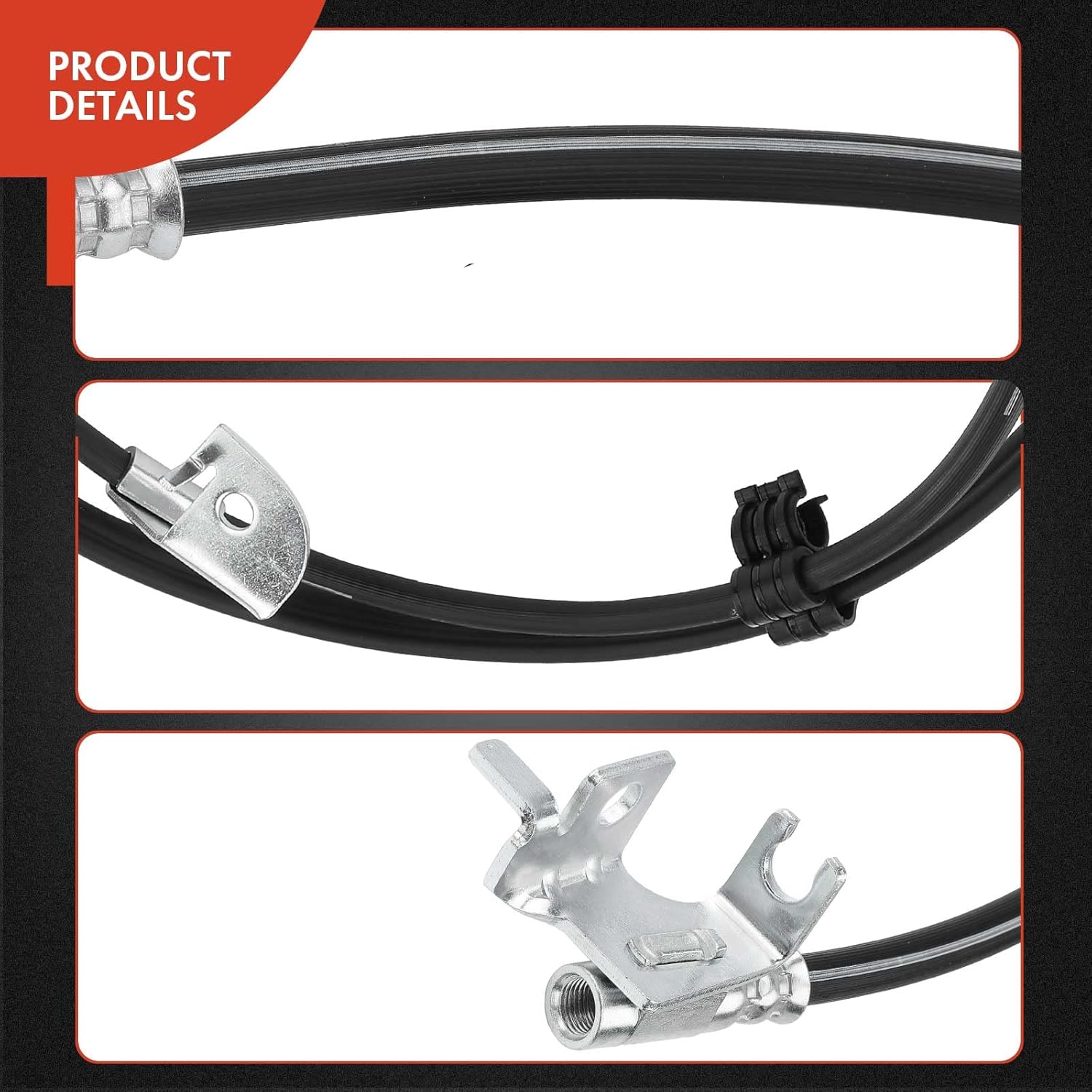 A-Premium Front Passenger Brake Hydraulic Hose Compatible with Ford and Lincoln Models - Expedition 2002-2004 4.6L 2002-2006 5.4L, Navigator 2002-2006 5.4L, 4WD - Replace# 2L1Z2078BB