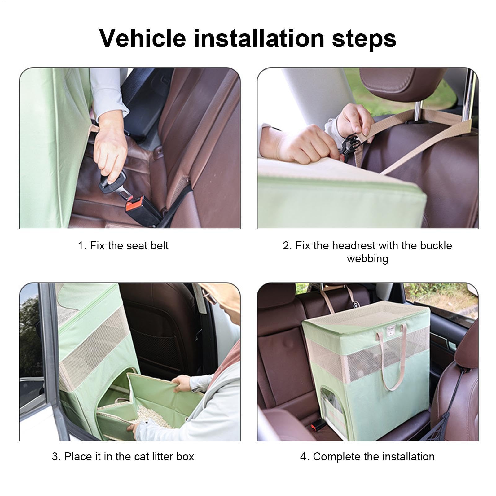 【Auto Tiertransporter,Hundeautositz | Hunde Autositz Erhöhung Autositz | Hunde Autositze Doppelschicht - Tragetasche mit atmungsaktivem Mesh, Sitzhängematte Tasche