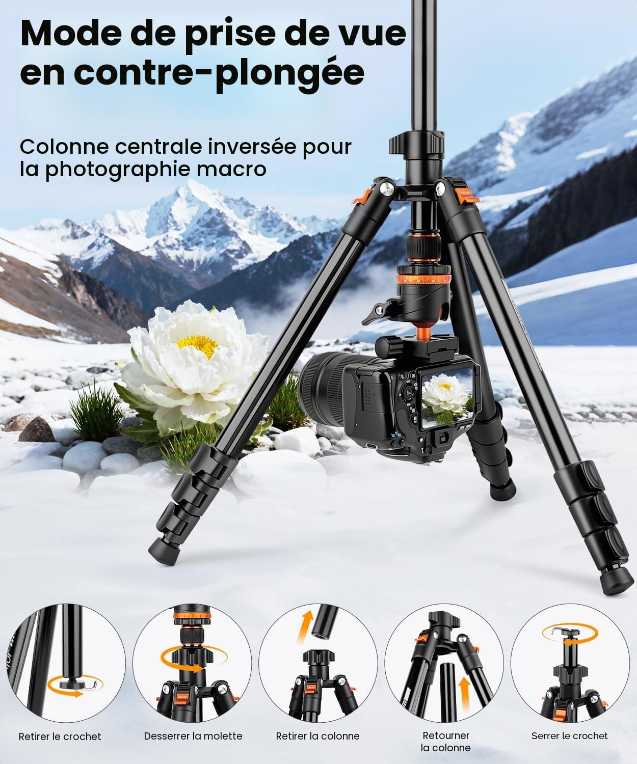 JOILCAN Trépied Appareil Photo pour Smartphone，168CM Trépied Caméra