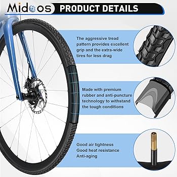ロードバイク 700×38c Amazon.com : Midcos 700C Bike Tires, 2 Pack 700x38c Bike