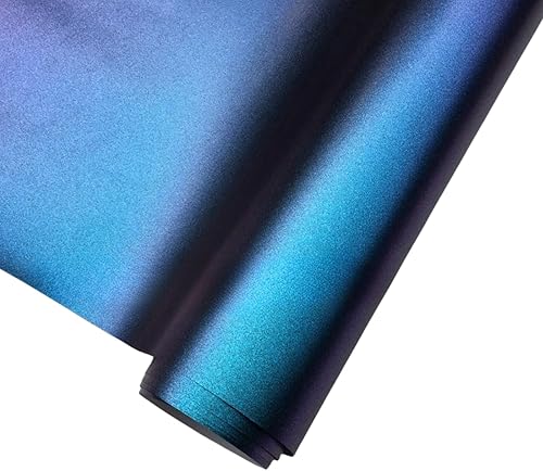 Miniatura 9 de Moyishi Chameleon - Película de vinilo metálico mate para vehículos, de color morado a azul, calcomanías de liberación de aire estirables para