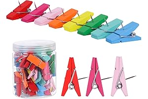 Clothespin Tacks - 50Pcs Push Pin Clips