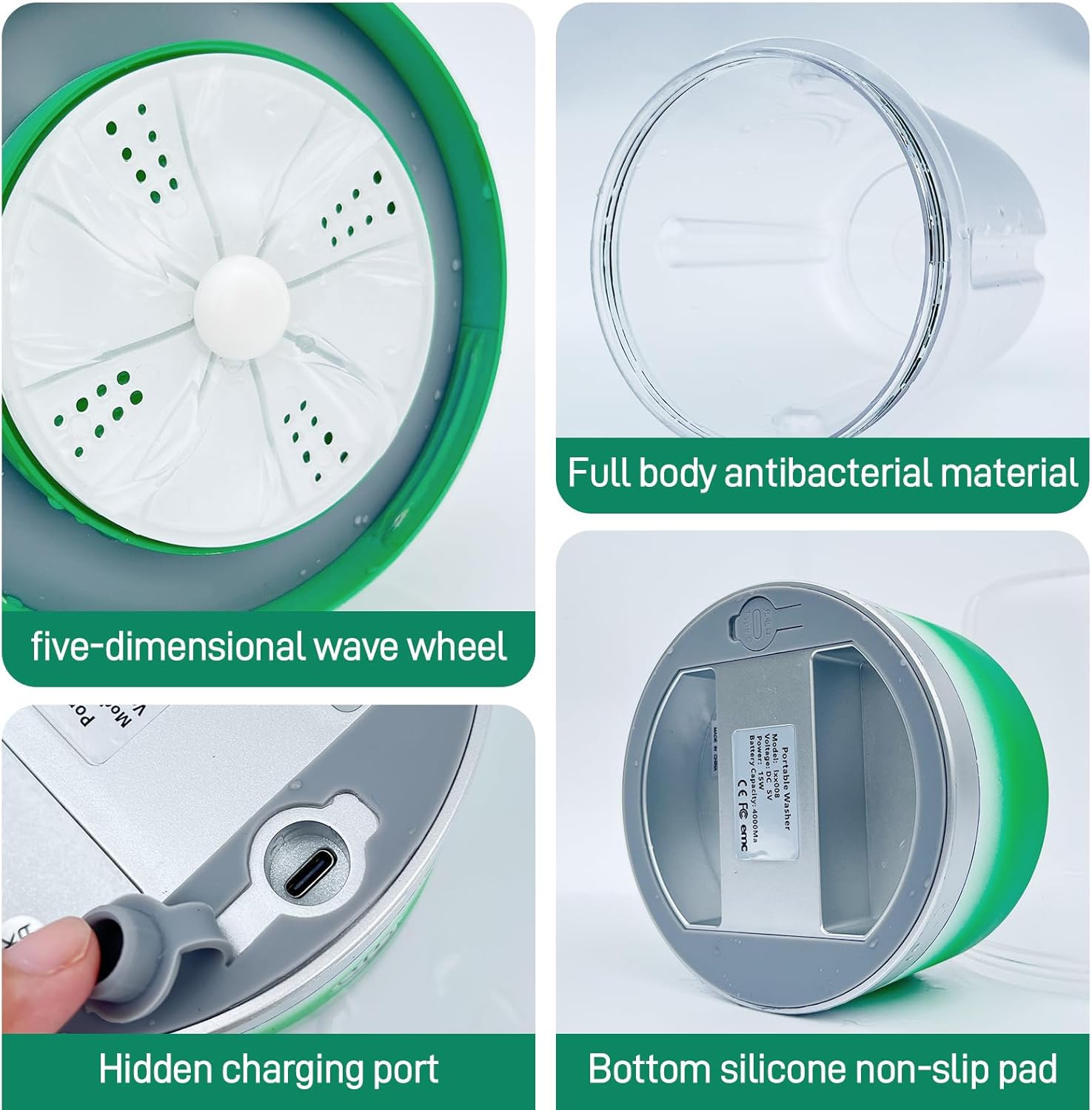 Fitdays 3 Speed Hand Mixer，Fitadys Portable Mini Washing