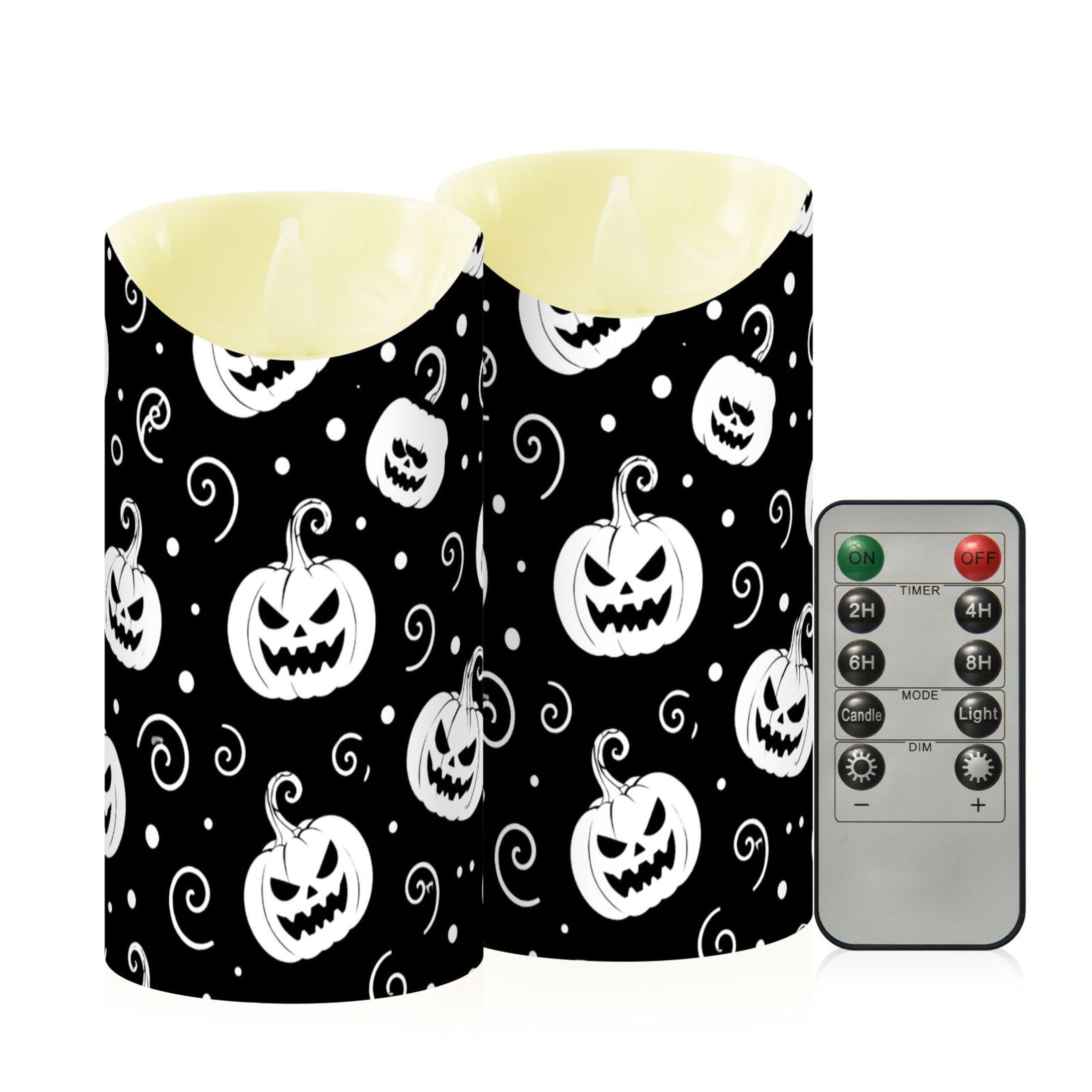 Kutsu Flameless Candles Set of 2, Battery Operated LED Flickering Candles