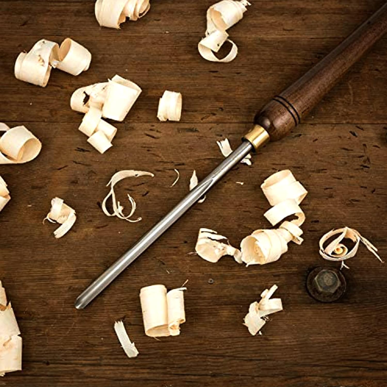 ターニングチゼルセット8点セット、木箱付き高品質木工旋盤セット