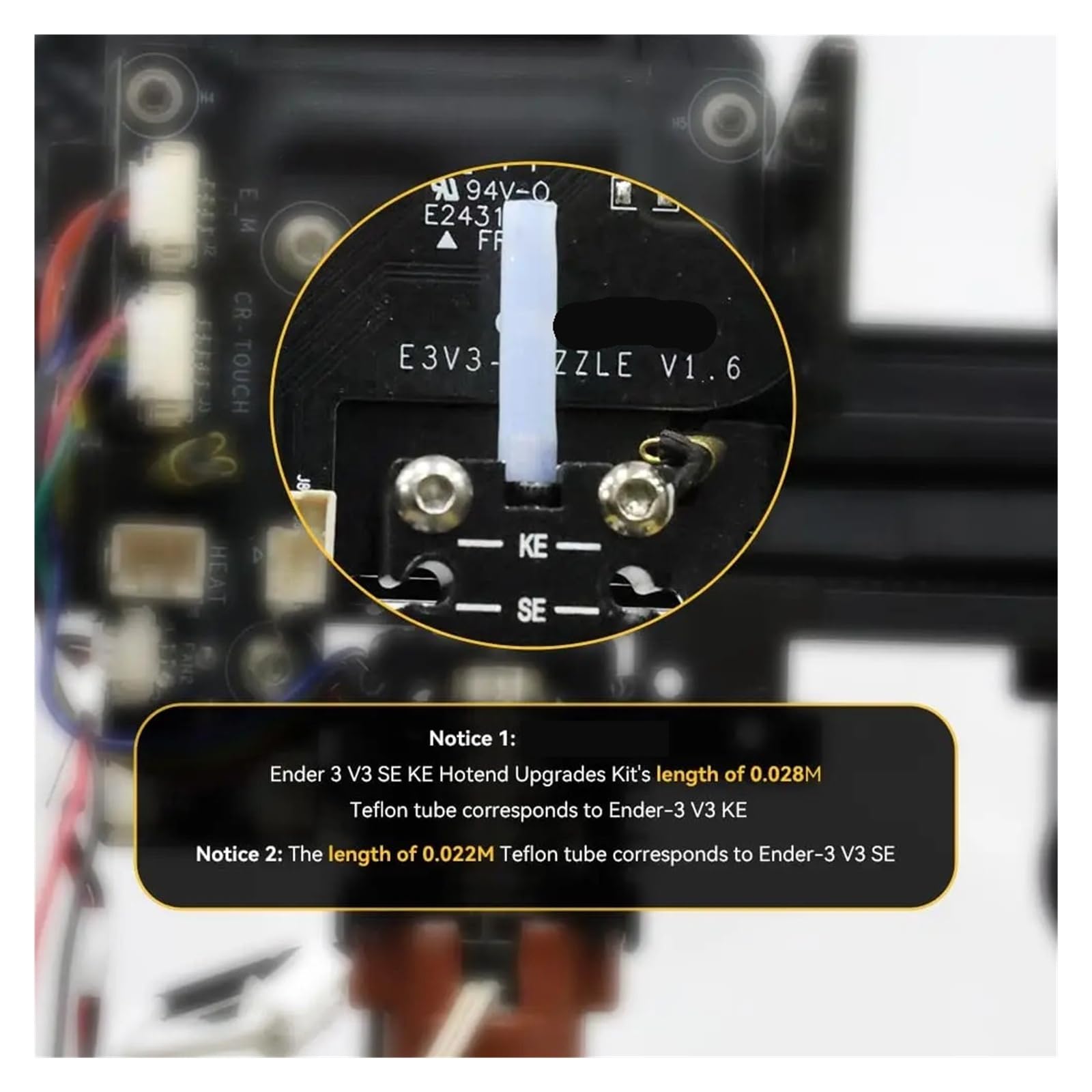 Compatible con Creality, Ender 3 V3 SE/KE Kit de hotend cerámico