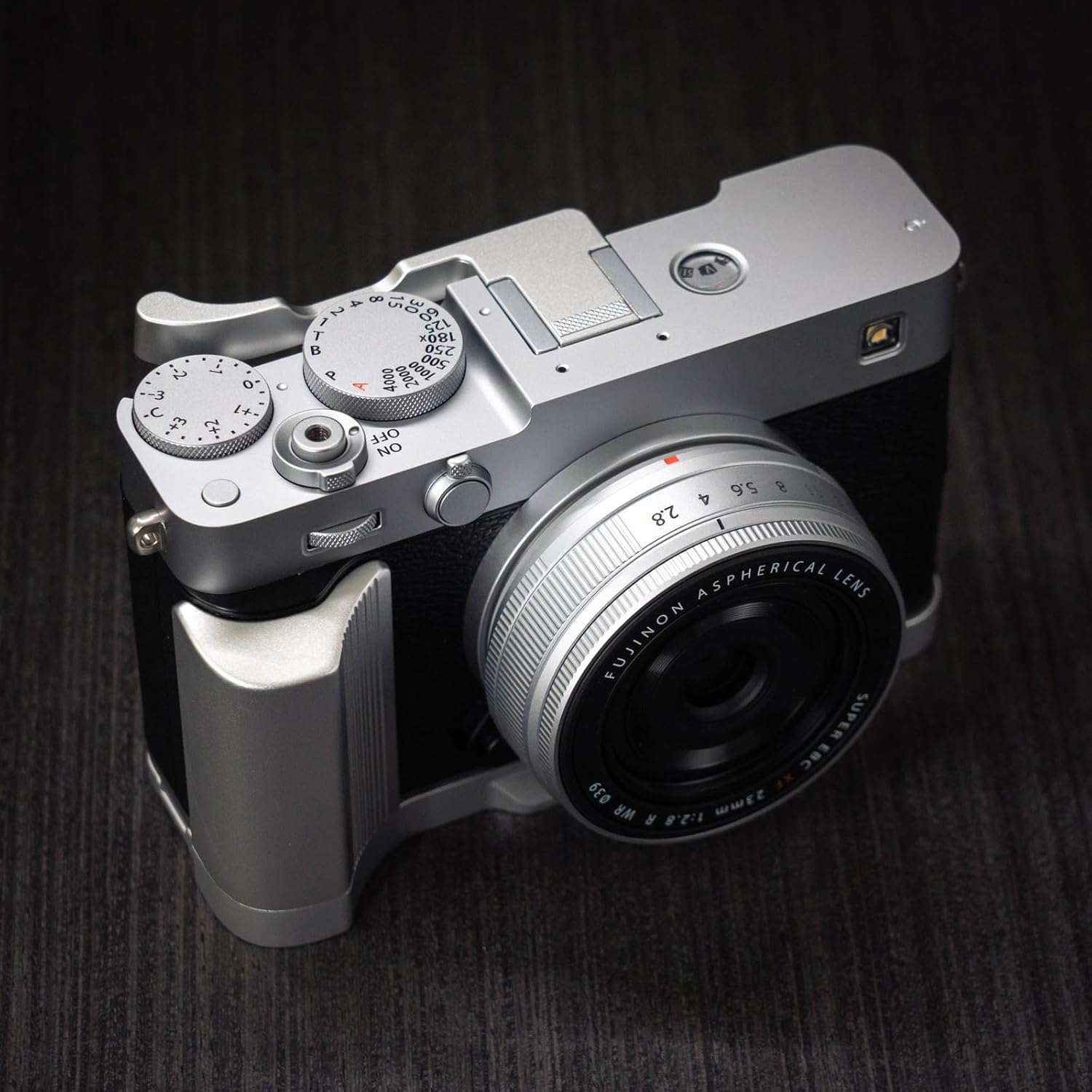 Thumb Up Shoe Finger Grip for Fu ji Film X-E5 Camera Retro Diamond Anti Slip (Silver)