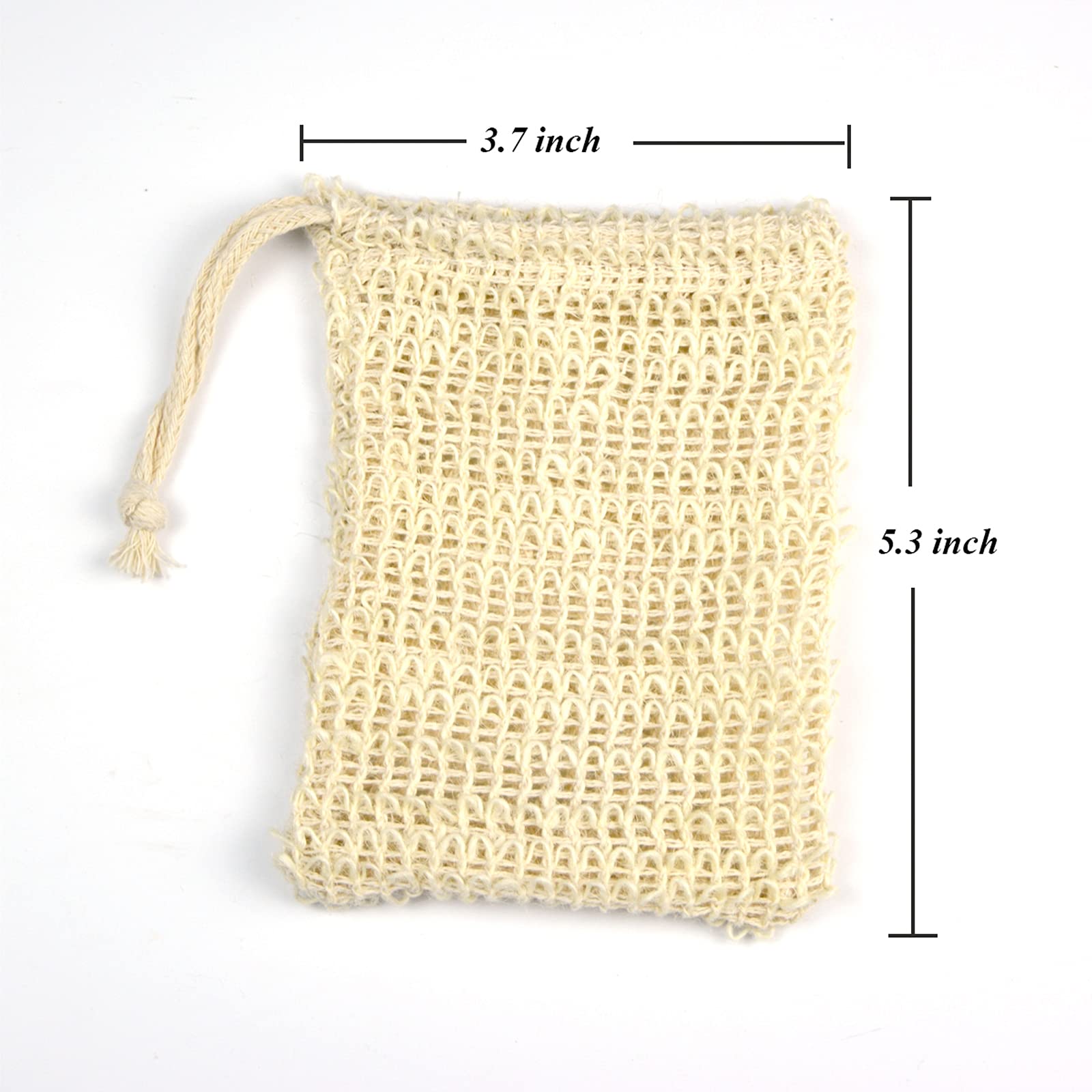 ZEPELOFFY Soap Bags,3 Packs Bar Soap Pouch,Sisal Soap Saver Bag for Exfoliating, Shower,Scrubber