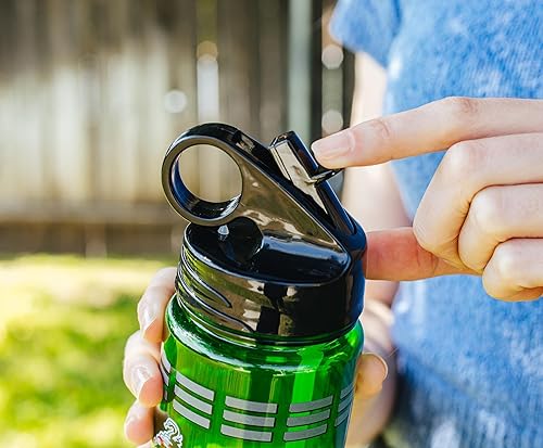 Miniatura 6 de Silver Buffalo Slytherin Crest with Dashes Harry Potter Movie 1-8 Tritan botella de agua, 20 onzas