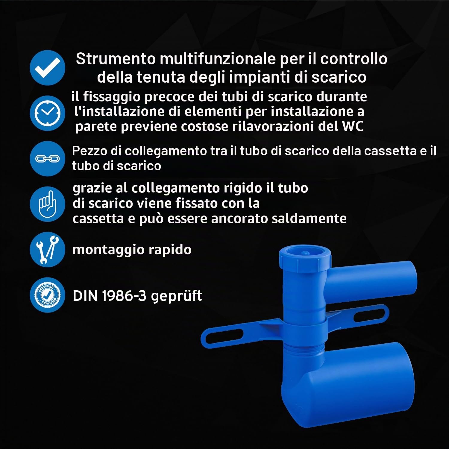 kör4u Prova di tenuta per elementi prefabbricati, per il drenaggio e lo smaltimento di acque di costruzione e acque luride