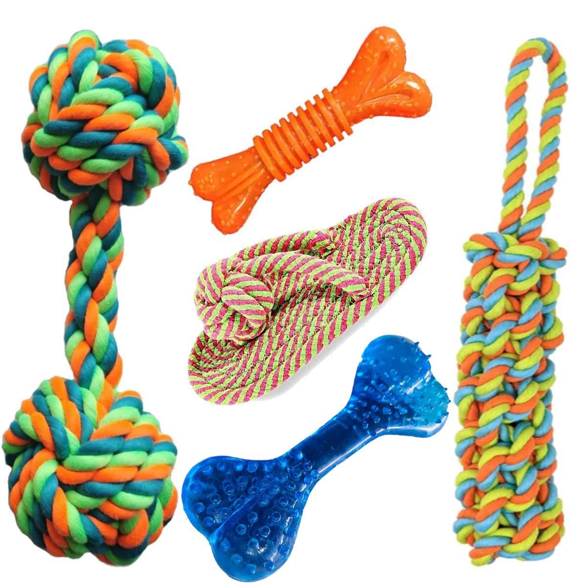 YouHaveDeal Chew Toys for Puppies, Chewing Biting Dog Toys Flavour Bone Dog Toy, Rope Dummy, Gums Cleaner Rope Dumbbell, Teeth Cleaning Training for Medium Dogs (B09X4PTP23) Amazon Price History, Amazon Price Tracker